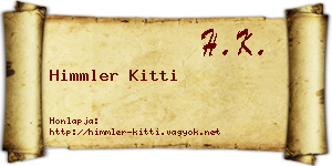 Himmler Kitti névjegykártya
